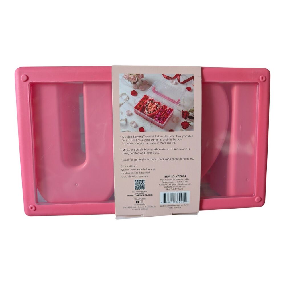 CWC I LOVE U Snackle Box Pink Cook With Color Pink Target New - Picture 2 of 2